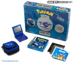 Konsole GBA SP Pokemon Saphir Limited Super Pak Edition + Spiel + Tasche + Zubehör — Pokemon Saphir Limited Super Pak Edition