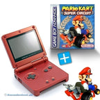 Konsole GBA SP rot Flame Red + Mario Kart + Netzteil