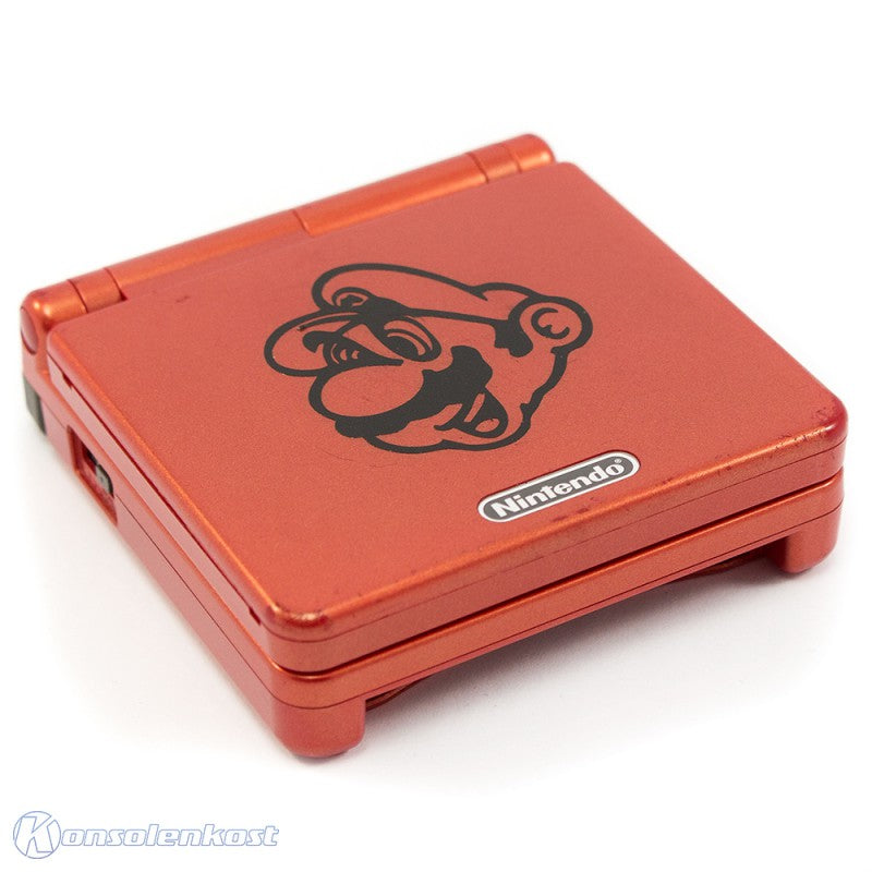 Konsole GBA SP rot Flame Red Super Mario Custom Design