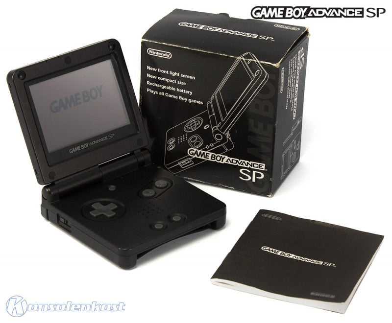 Konsole GBA SP schwarz + Netzteil (HK)