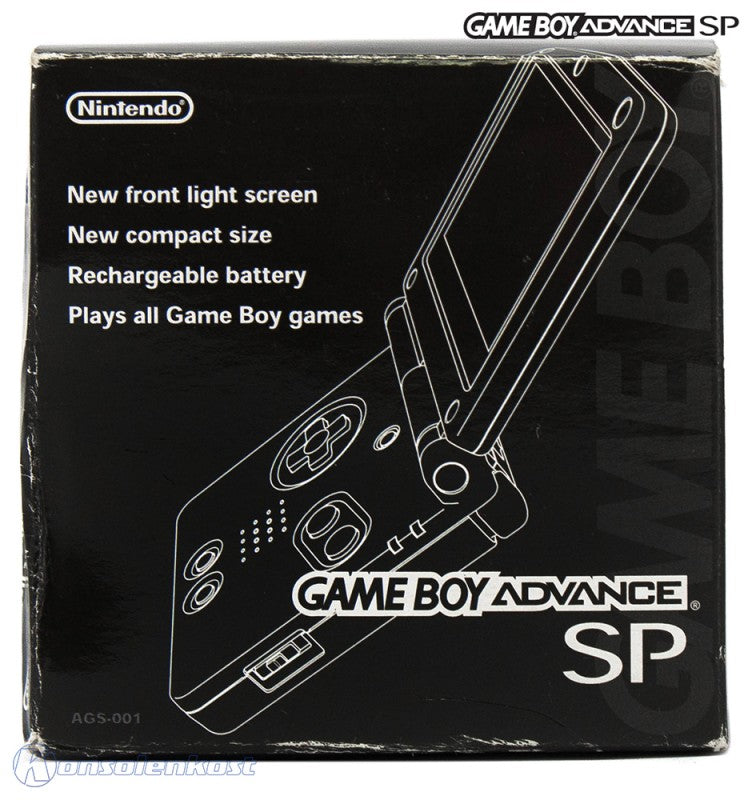 Konsole GBA SP schwarz + Netzteil (HK)