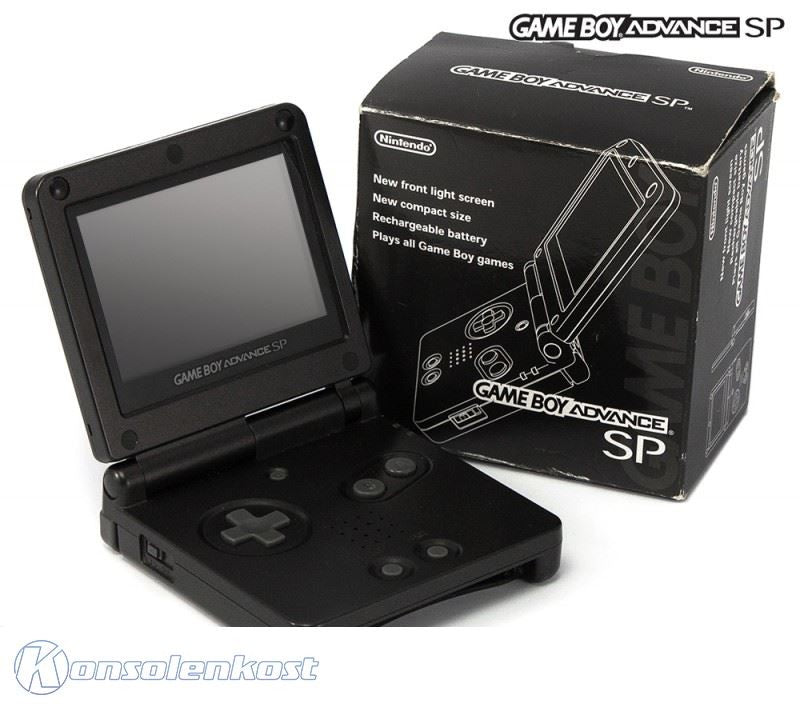Konsole GBA SP schwarz + Netzteil (HK)