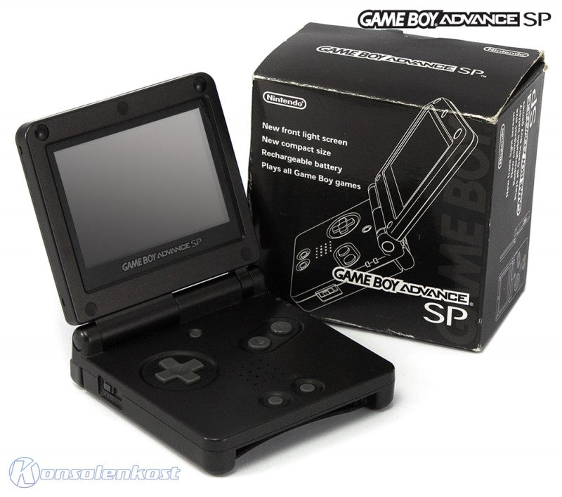 Konsole GBA SP schwarz + Netzteil (HK)