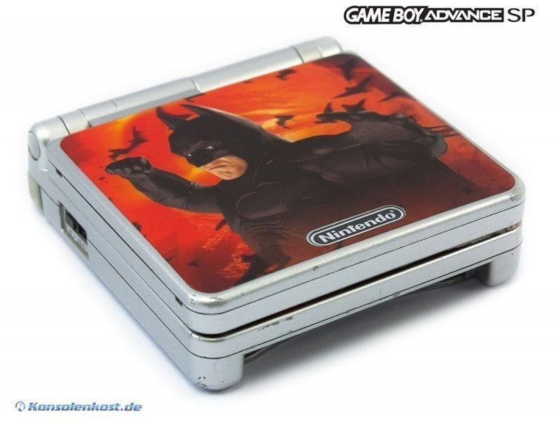 Konsole GBA SP silber Custom Design Batman + Netzteil