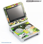 Konsole GBA SP silber Custom Design Ben 10 + Netzteil
