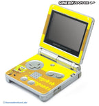 Konsole GBA SP silber Custom Design Spongbob + Netzteil