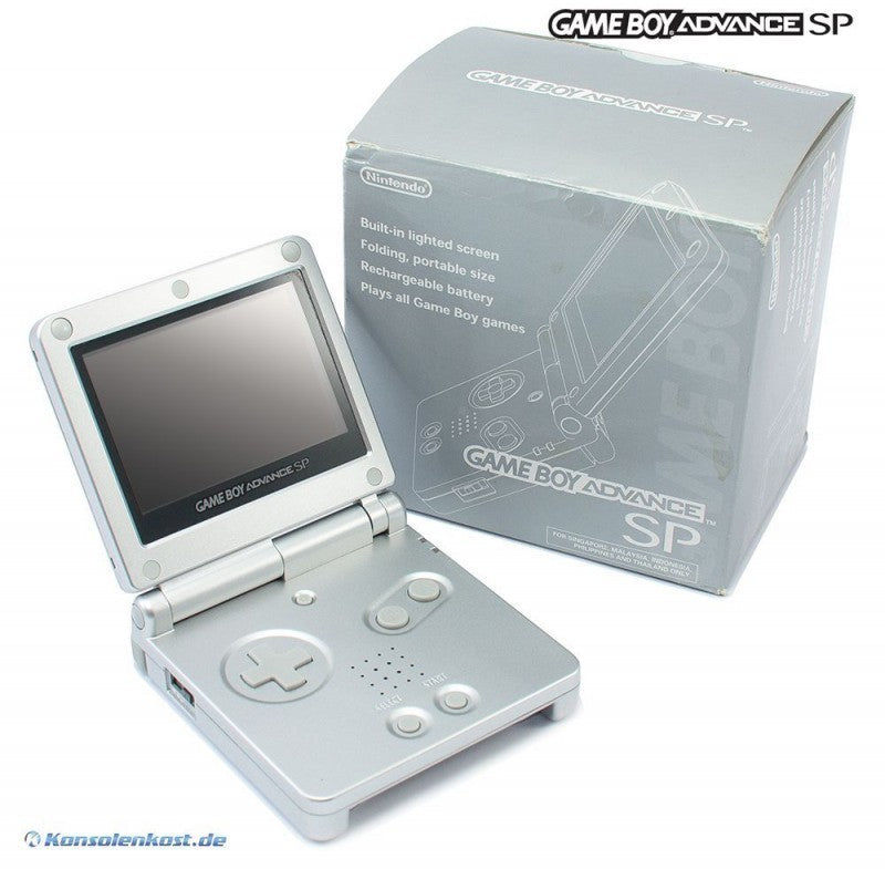 Konsole GBA SP silber + Netzteil (JP)