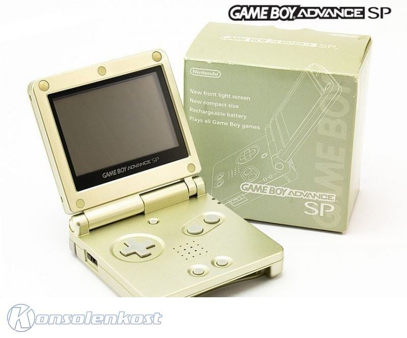 Konsole GBA SP Starlight Gold + Netzteil — Limited Edition
