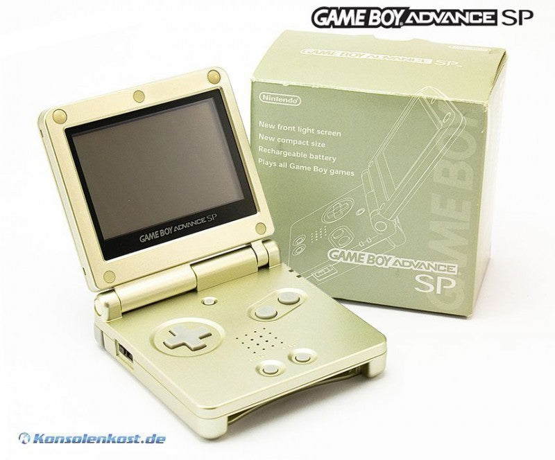 Konsole GBA SP Starlight Gold + Netzteil — Limited Edition