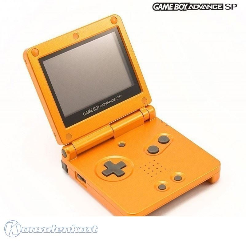 Konsole GBA SP Torchic Orange Pokemon Center + Netzteil