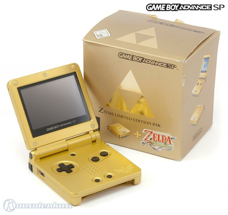 Konsole GBA SP Zelda + Netzteil — Limited Edition