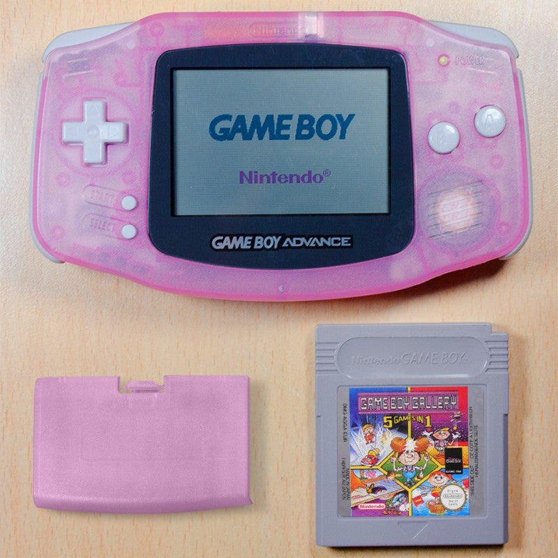 Konsole pink - rosa / Clear Red + Spiel GB Gallery 5in1