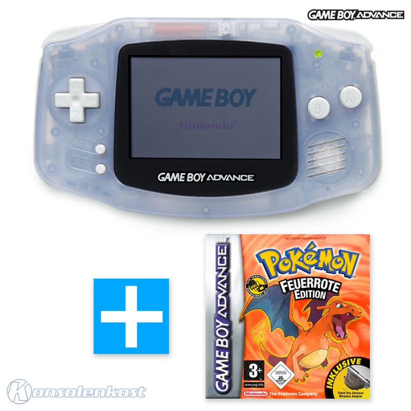 Konsole + Pokemon Feuerrote Edition (DE)