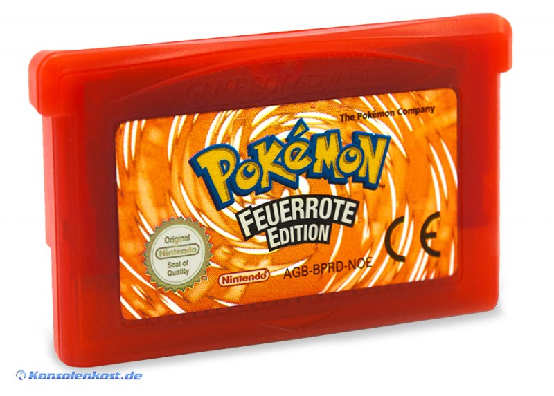Konsole + Pokemon Feuerrote Edition (DE)