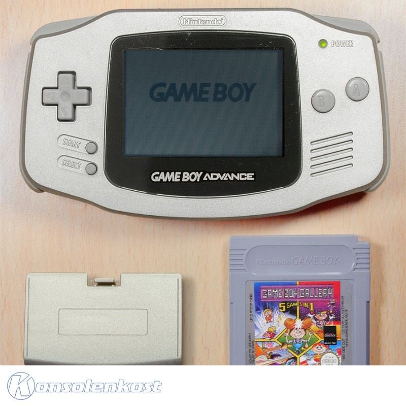 Konsole silber Platinum + Spiel GB Gallery 5in1