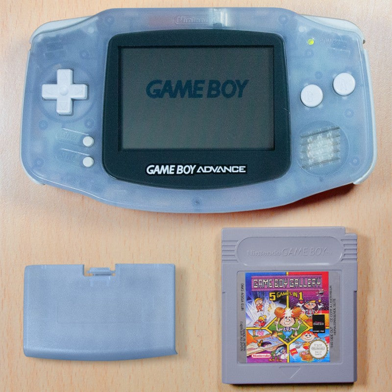 Konsole Clear Blue Glacier + GB Gallery 5in1 Spiel
