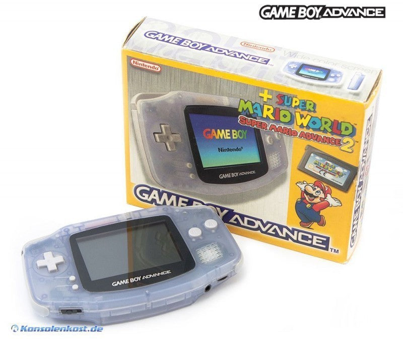 Konsole transp.-blau Clear Blue Glacier Mario Advance 2 Set