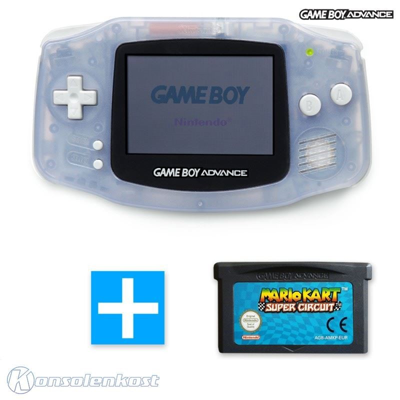 Konsole transp.-blau Clear Blue Glacier + Mario Kart