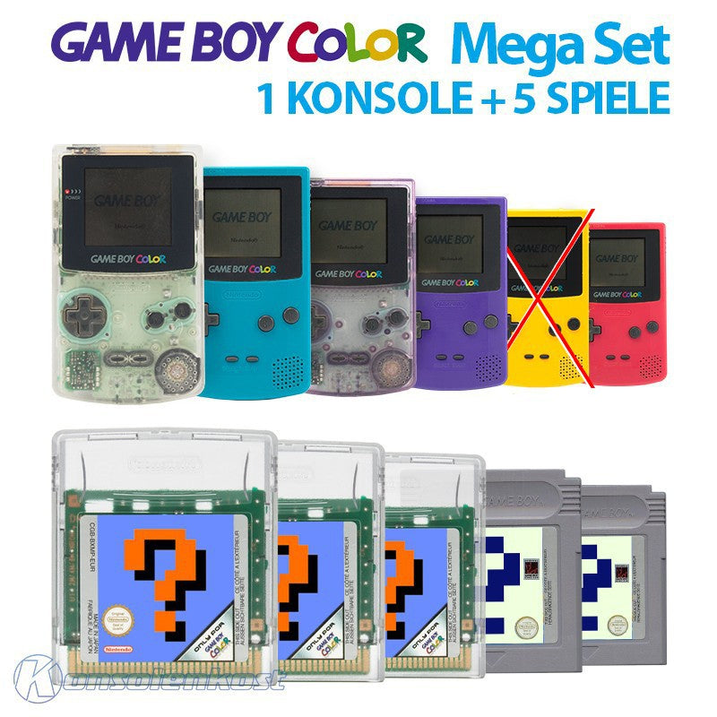 MegaSet: 1 Konsole + 5 Spiele #Farbe nach Wahl