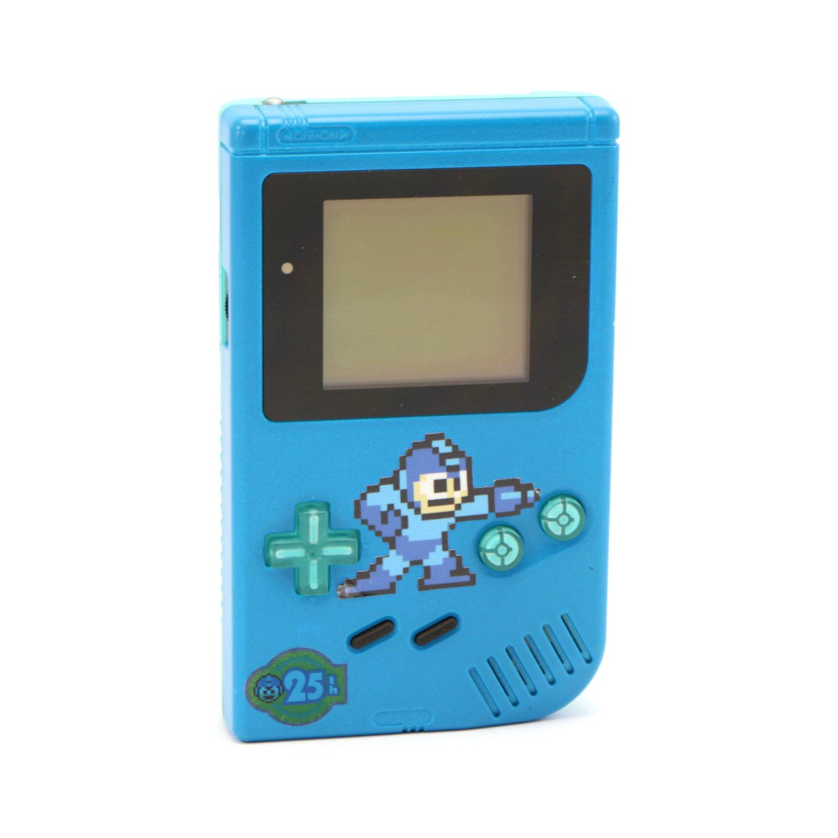 Konsole Classic DMG-01 Custom Case Mega Man + Backlight blau
