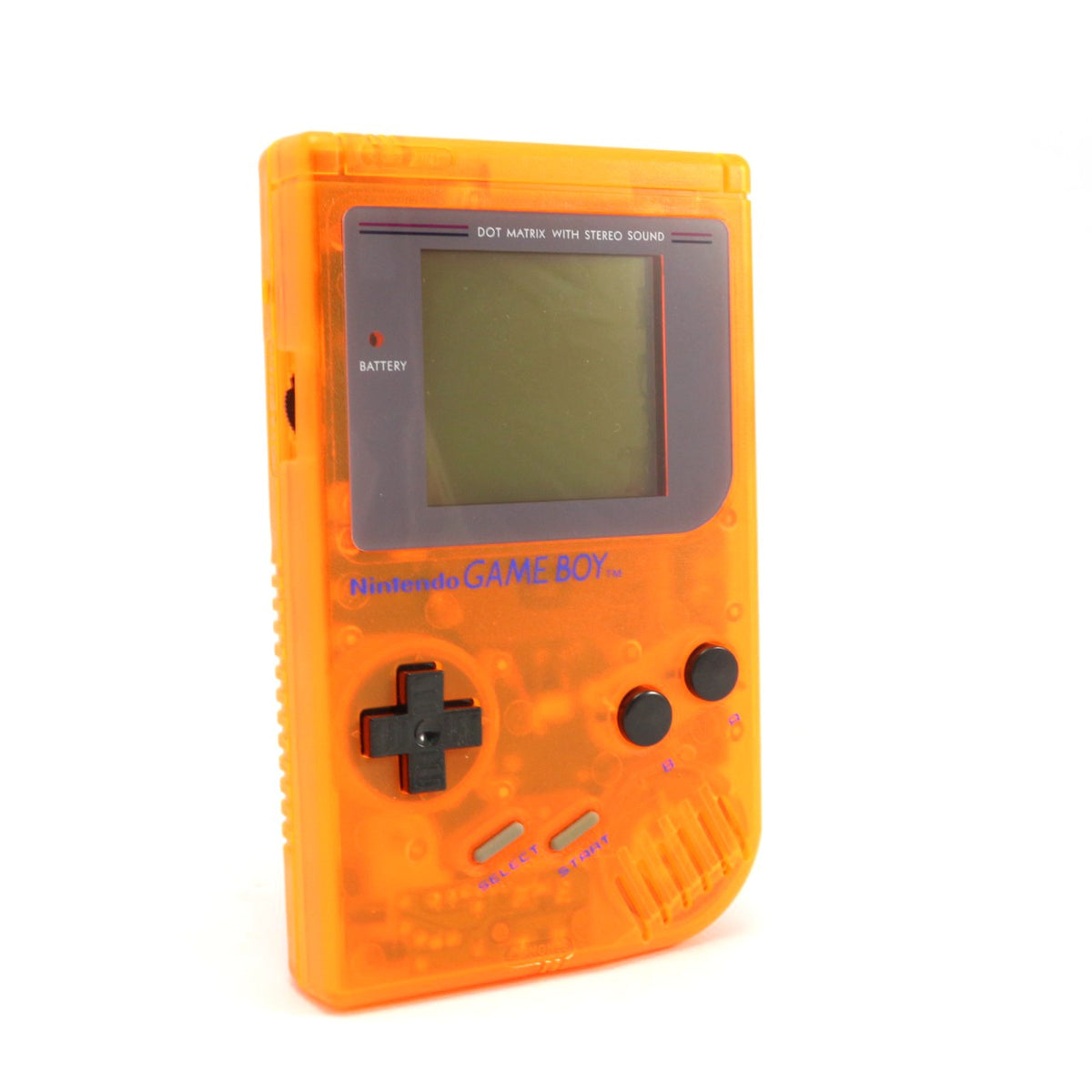 Konsole Classic DMG-01 Custom Case orange-transp. + Backlight grün