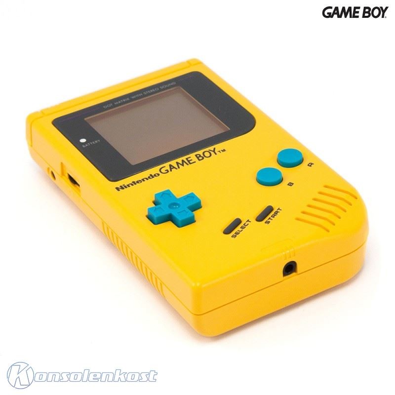 Konsole Custom Design Gelb-türkis + Backlight gelb