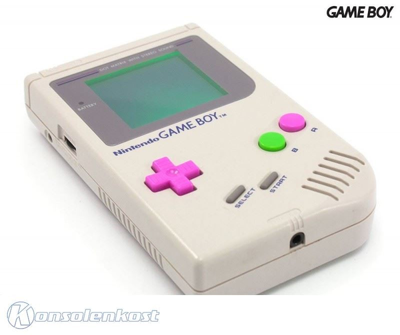 Konsole Custom Design grau + farbige Buttons + Backlight grün