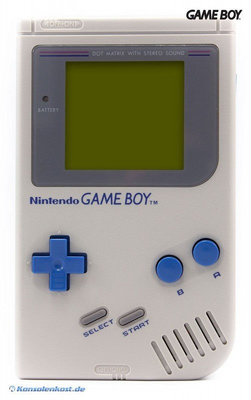 Konsole Classic DMG-01 grau Custom-Mod mit blauen Tasten