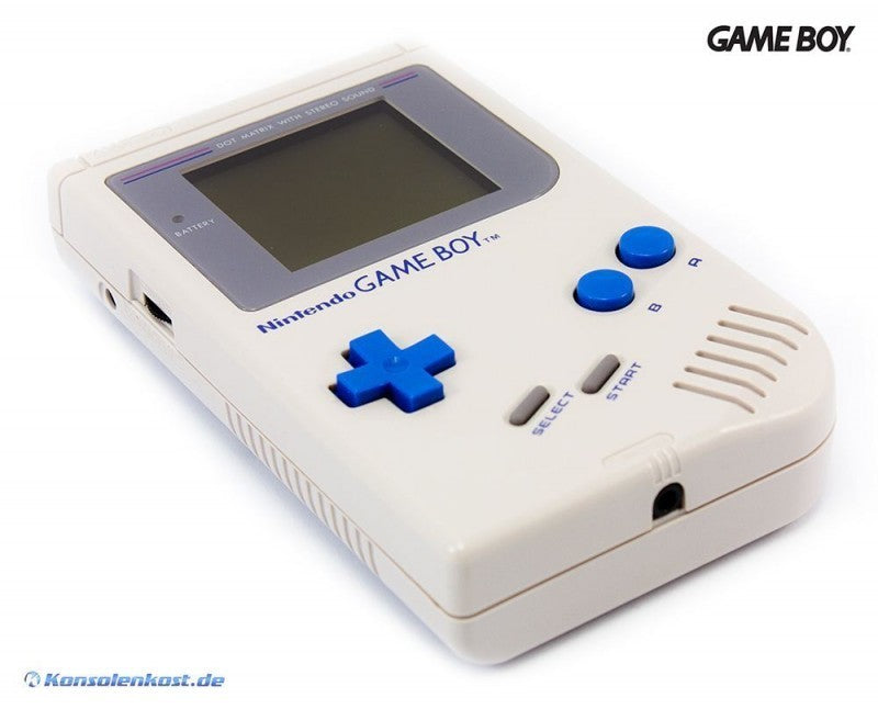 Konsole Classic DMG-01 grau Custom-Mod mit blauen Tasten