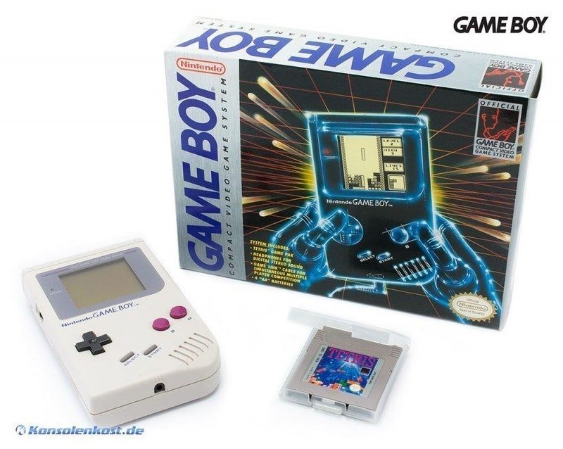 Konsole Classic DMG-01 grau + Tetris + Linkkabel (GB)