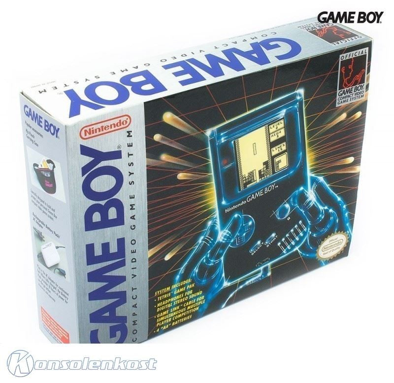 Konsole Classic DMG-01 grau + Tetris + Linkkabel + Original Kopfhörer