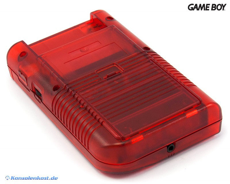 Konsole Classic DMG-01 Custom Case rot-transp. + Backlight rot + neues Display rot
