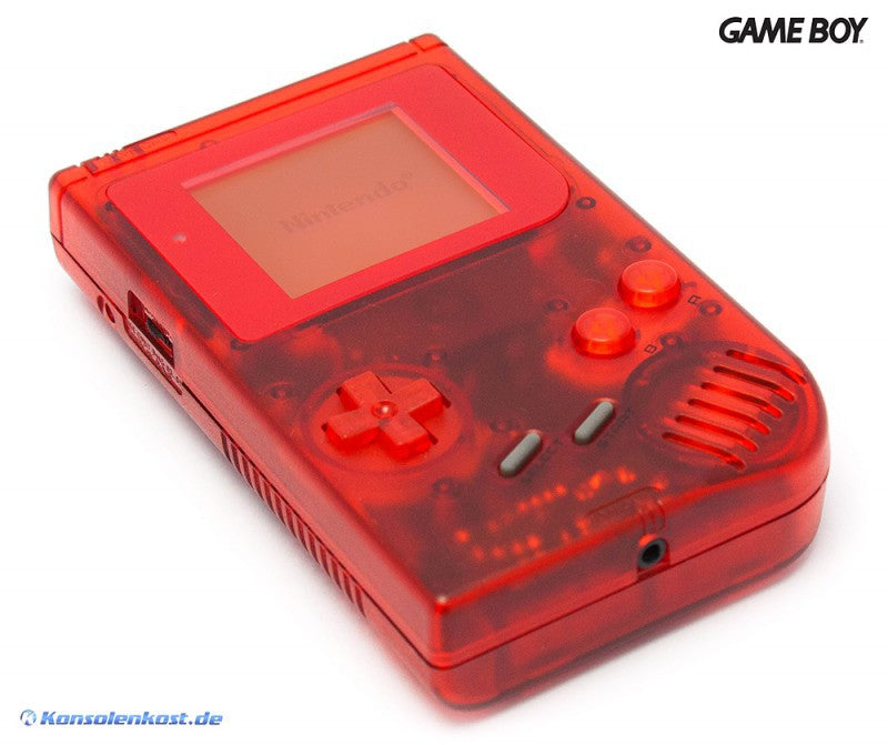 Konsole Classic DMG-01 Custom Case rot-transp. + Backlight rot + neues Display rot
