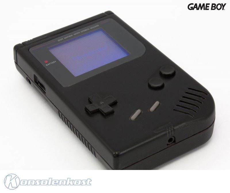 Konsole Classic DMG-01 Custom Case schwarz + Backlight blau