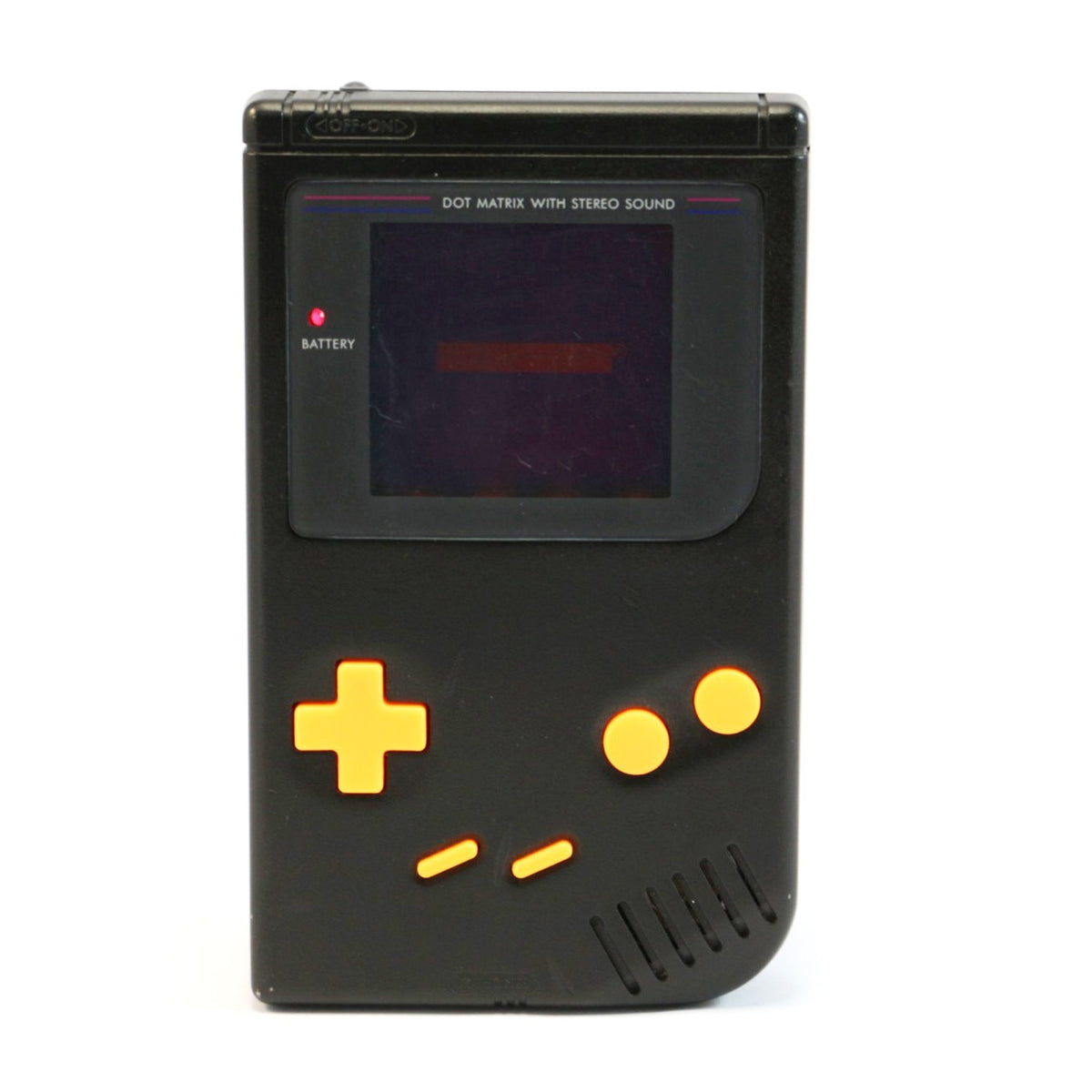 Konsole Classic DMG-01 Custom Case schwarz + Neon Tasten + Backlight rot
