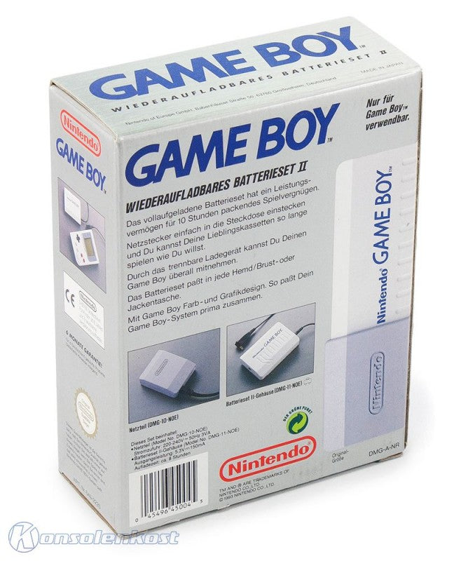 Original Nintendo Rechargeable Battery Pack II Akku DMG-11 + Netzteil DMG-10