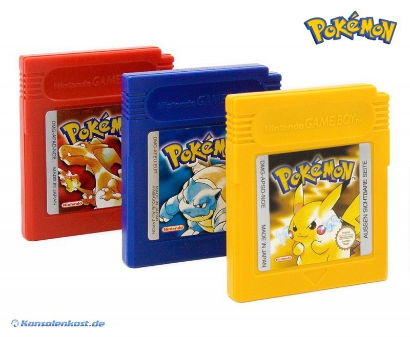 Pokemon Bundle: Rot + Blau + Gelb