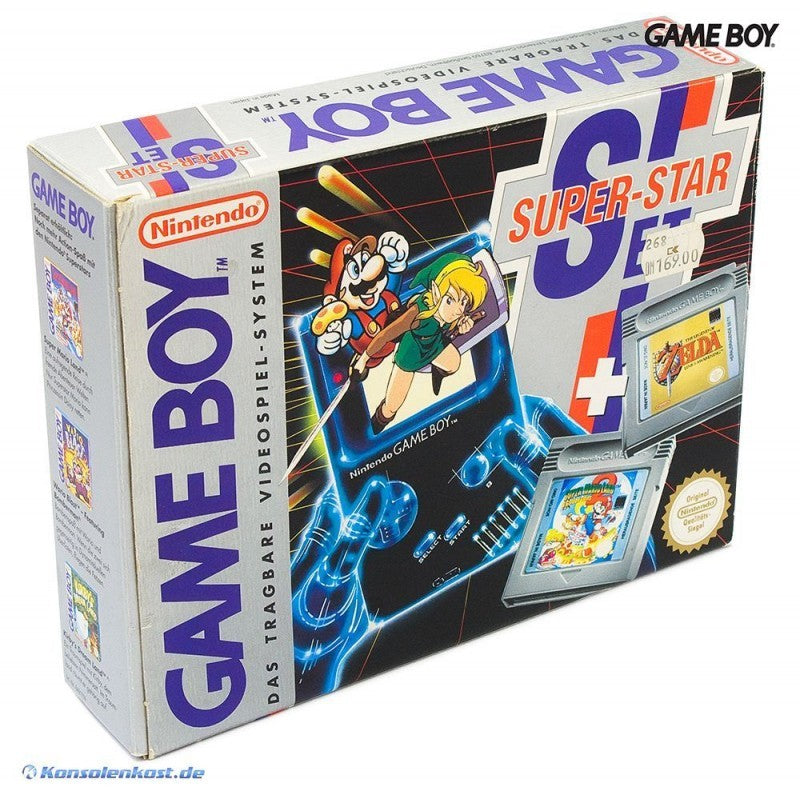 Konsole Classic DMG-01 grau Super Star Set + Zelda + Mario Land 2
