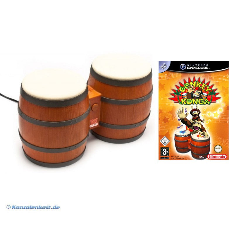 Original Bongo Controller / Bongos Donkey Konga 1 Pak + Spiel