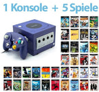 Konsole lila + 5 Spiele + Controller