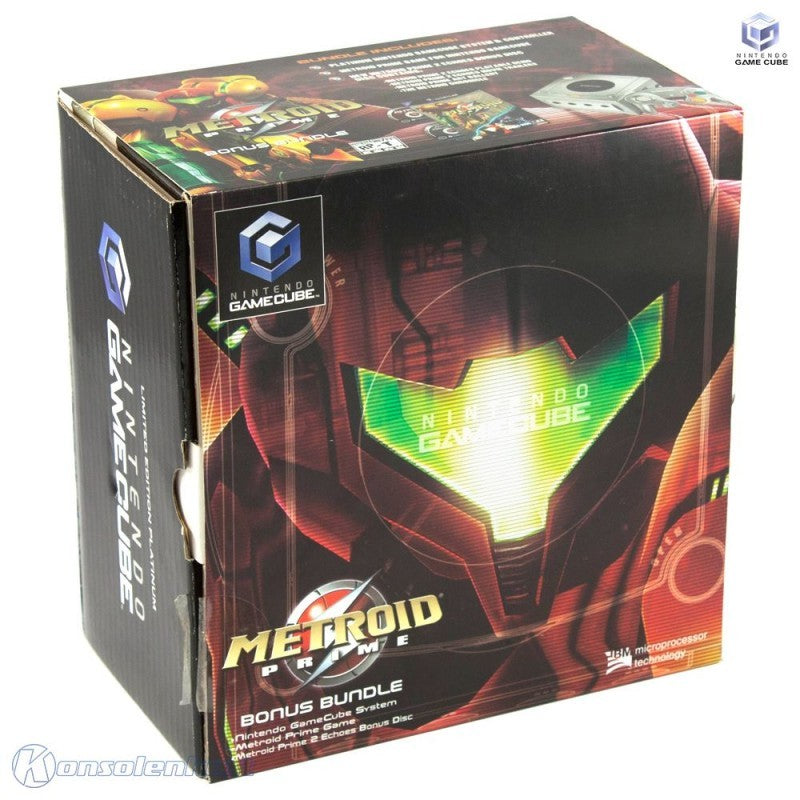 Konsole Metroid Prime Pak schwarz + Spiel + Original Controller