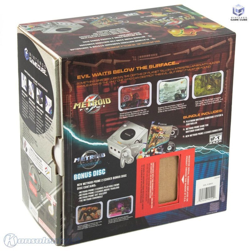 Konsole Metroid Prime Pak schwarz + Spiel + Original Controller