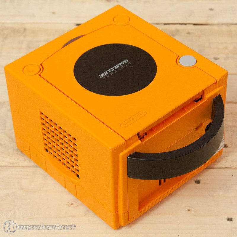 Konsole orange + Controller + dt. Zubehör