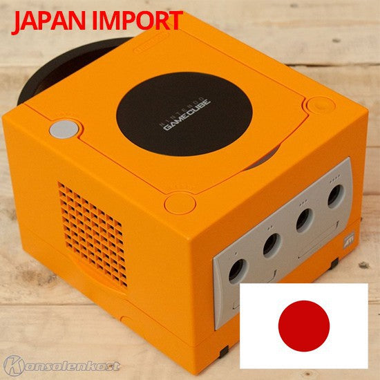 Konsole orange + Original Controller + dt. Zubehör (JP)