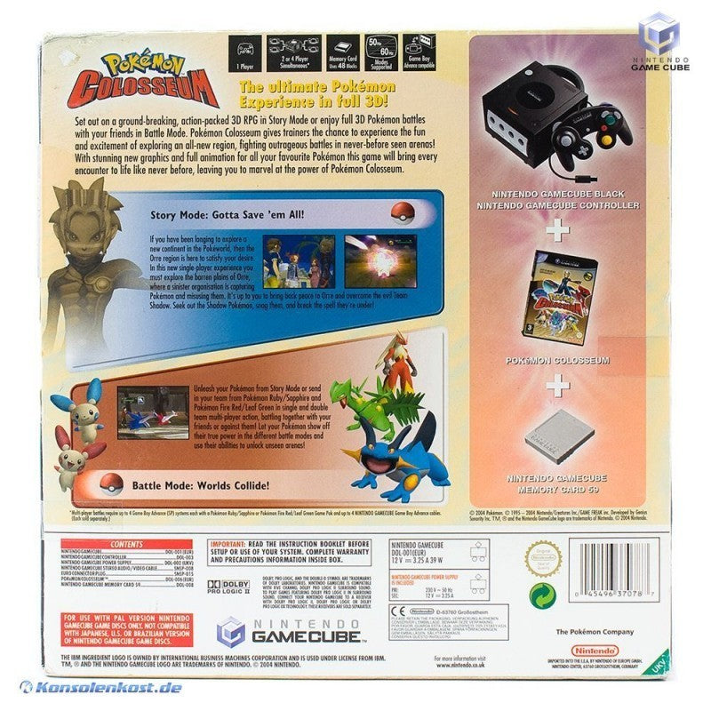 Konsole Pokemon Colosseum Pak + Spiel + Original Controller + Memory Card 59