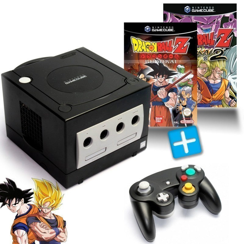 Konsole schwarz + Dragon Ball Z 1 + 2 + Controller