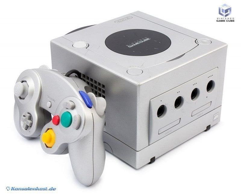 Konsole silber + Controller + Zubehör