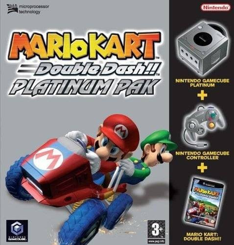 Konsole silber Mario Kart Platinum Pak + Spiel + Orginal Controller
