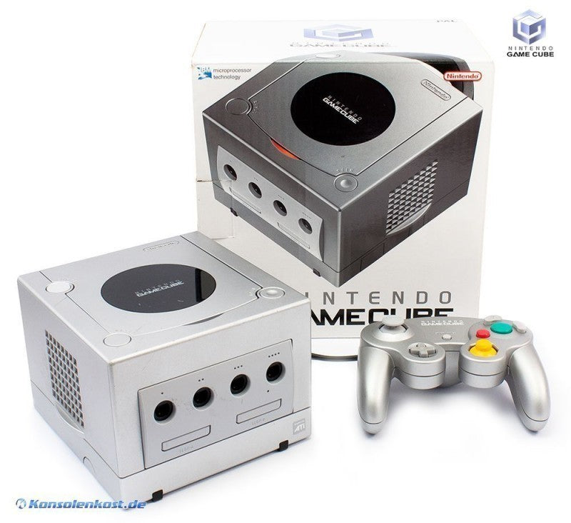 Konsole silber + Original Controller + Zubehör
