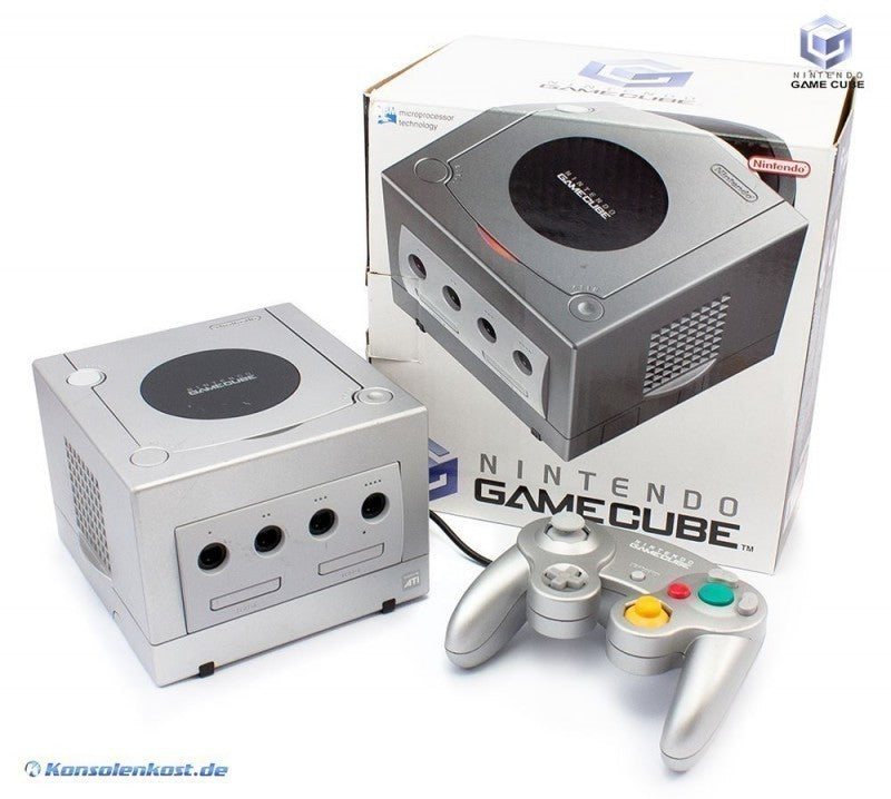 Konsole silber + Original Controller + Zubehör